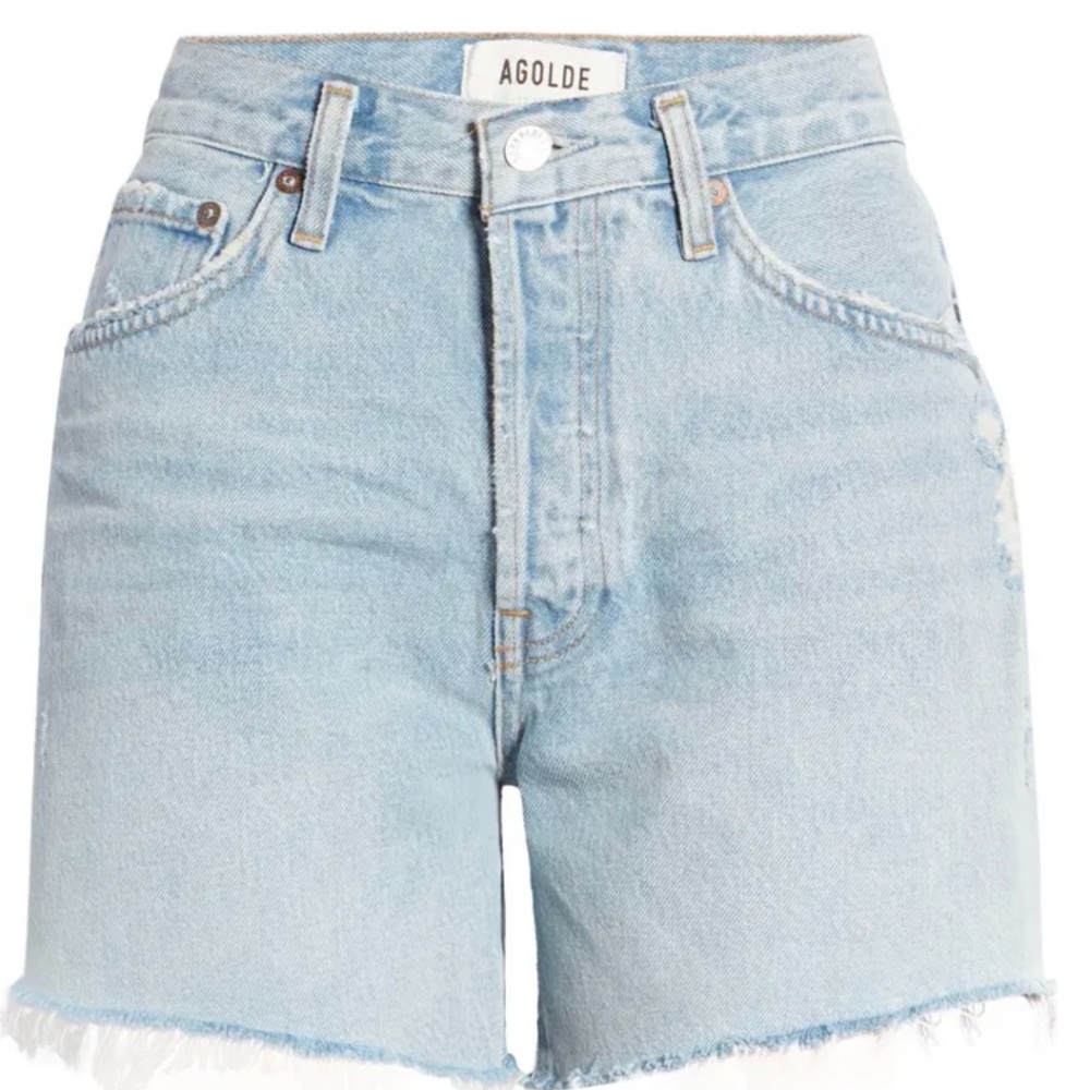 Parker Long Organic Cotton Denim Shorts AGOLDE